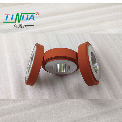 Roda de rolamento de borracha de silicone de núcleo de aço inoxidável com superfície lisa