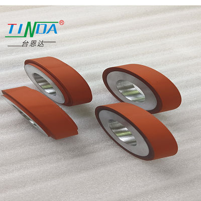 Roda de rolamento de borracha de silicone de núcleo de aço inoxidável com superfície lisa