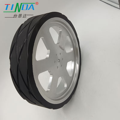 Roda de borracha personalizada com resistência ao desgaste e diâmetro personalizado para equipamentos de automação de pavimentação