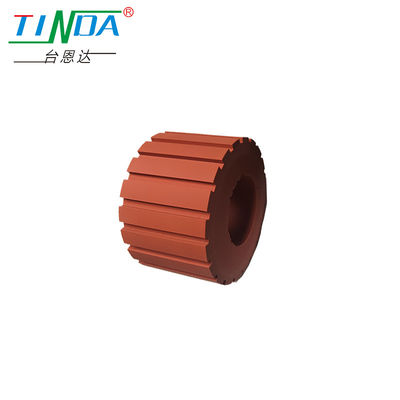 Customize resistência ao desgaste e deslizamento ranhura roda de silicone para uso em ambiente de trabalho de alta temperatura