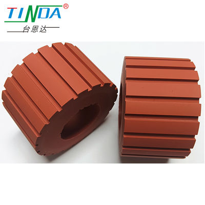 Customize resistência ao desgaste e deslizamento ranhura roda de silicone para uso em ambiente de trabalho de alta temperatura