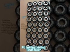 Roda de borracha de núcleo de alumínio personalizada com superfície de poliuretano